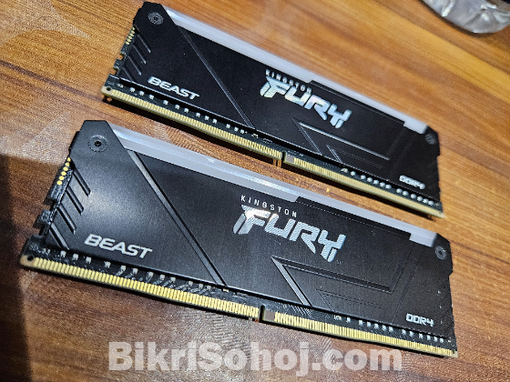Dextop Ram Kingston Fury Beast Argb 8★2 = 16gb Ddr4